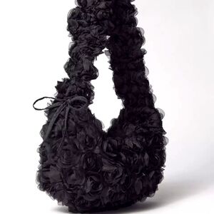 Urban Outfitters Kimchi Bella Ruffle Rosette Hobo Bag